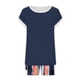 thumbnail image 6 of TaTaai Comfy 2 Piece Outfit for Women Short Sleeve Round Neck Top and Shorts Random Print with Pockets Tie Side Casual Home Wear Summer Gift, 6 of 6
