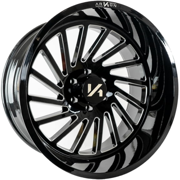 22x12 Black Milled Wheel Arkon Off-Road Caesar (Proper Directional) 6x5.5 -51