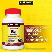 3 Pack | Kirkland Signature Quick Dissolve B-12 5000 mcg., 300 Tablets