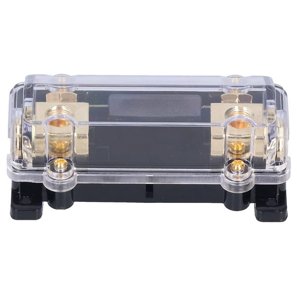 Portafusibles Para Audio Del Automovil, Bloque De Fusibles Para Audio Del Automovil 1 En 1 Con Cubierta Transparente Para Audio Del Automovil Para Audio Para Barcos