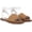 Tan/White, variant on Women's Rosa Ankle Strap Flat Sandal Black/Brown 5M
