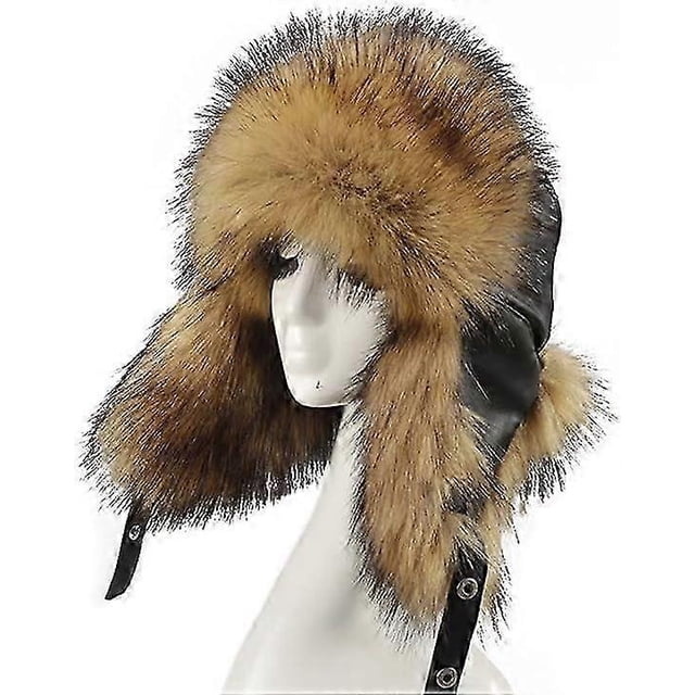 Winter Trapper Hat with Ear Flaps Waterproof Russian Hats Windproof Bomber Cap for Men Women