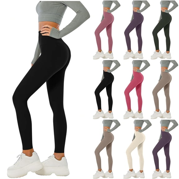 Hueook Women's Butt Lifting Legging Sweatpants Barrel Sweatpants Fashion Women High Waist Loose Tight Waist Tight Yoga Full Length Pants Pink 3X