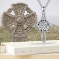 thumbnail image 6 of Celtic Cross Necklace Sterling Silver Irish Claddagh Celtic Knot Necklace Celtic Jewelry Gift For Women Men Grandma Mom Sister Mother's Day, 6 of 6