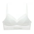 thumbnail image 2 of Women's Sexy Backless Strapless Bra Push Up Plus Size Bras Thin Lace Bralette Dots Mesh Lingerie Brassiere Low Back Underwear,White,36/80ABC, 2 of 6