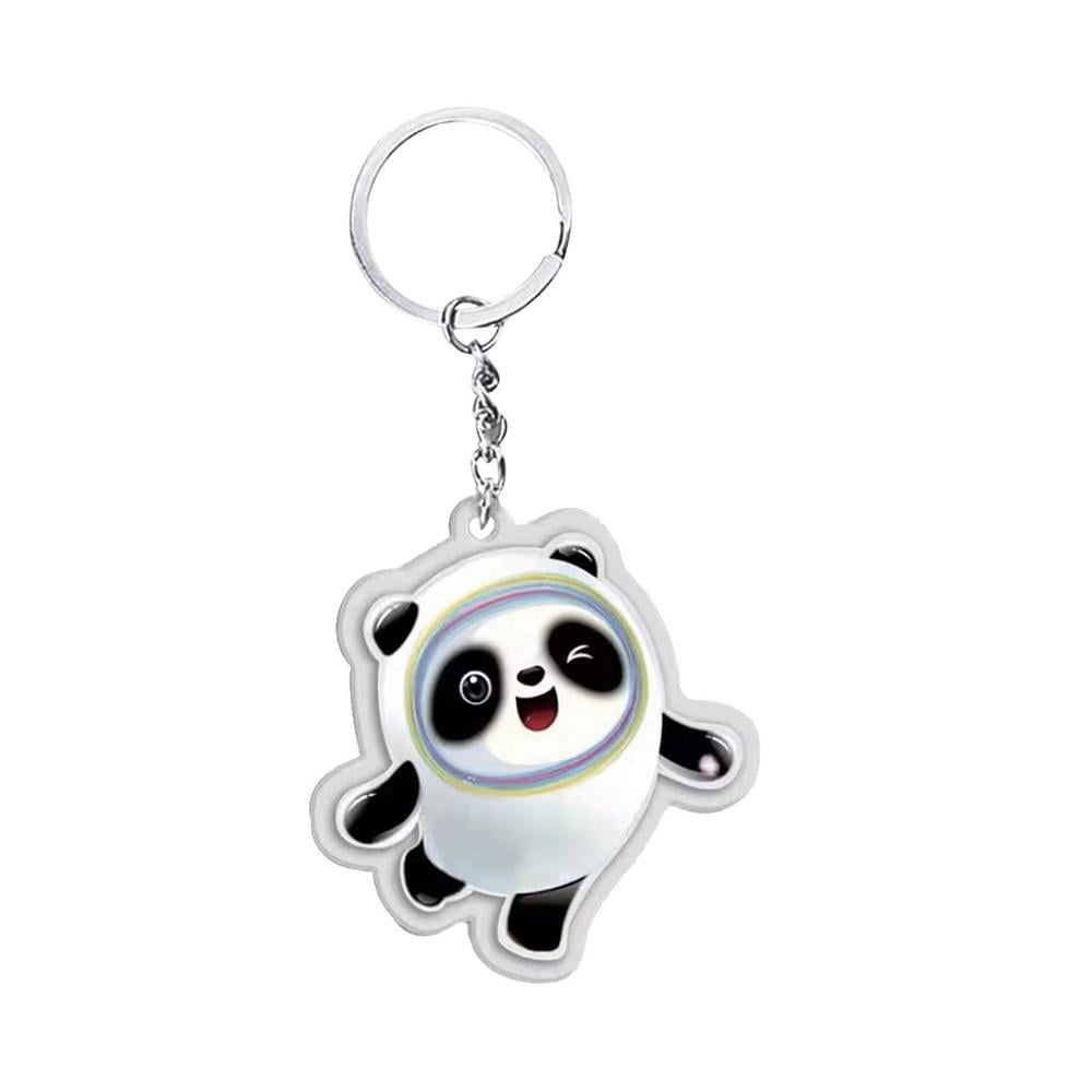 Mascot Pendant Print Winter Olympics Games Key Chain Gifts for Him Her 2022 Bing Dwen Dwen Panda Keychain 