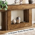 thumbnail image 3 of Fnova Table Console Style Ferme de 63 Pouces, Table d'Entrée/sofa à 2 Niveaux en Bois avec Tablette de Rangement pour Salon, Couloir, derrière le Canapé, 3 of 12