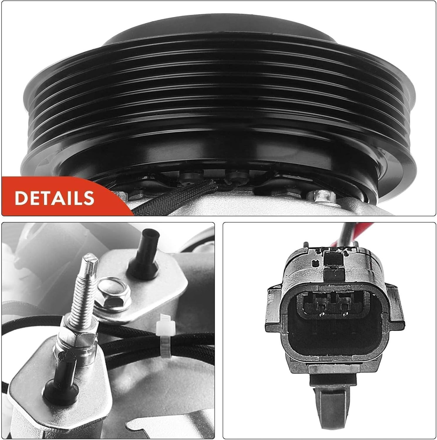 A-Premium AC Compressor with Clutch Compatible with Nissan Rogue 2008 2009 2010 2011 2012 2013 2014 L4 2.5L