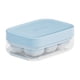 thumbnail image 1 of Bandeja para cubitos de hielo con tapa y recipiente para ahorrar espacio. Máquinas para hacer bolas de hielo portátiles de fácil liberación. 6 cuadrículas azul, 1 of 9