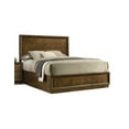 thumbnail image 3 of Transitional Style Walnut 1pc Full Size Bed Engineering Wood Bedroom Furniture High Headboard, 3 of 9