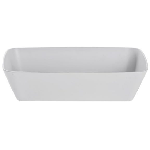HUBERT® Serving Bowl White Soft Square - 12 1/2" L x 7" w x 3 1/5" H