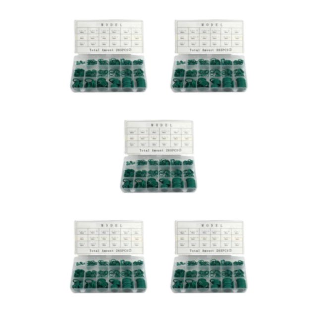 VONKY 1/2/3/5 Sealing Rubber O Rings - High-Performance Flexible Heat-Resistant Rubber O-Ring Silicone Ring 265pcs green 5PCS