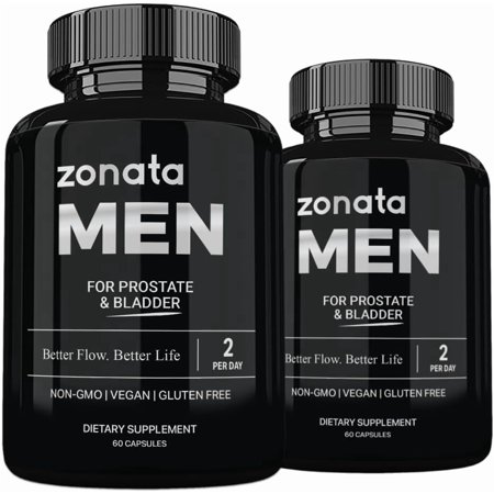 (2 Pack) Zonata Men Prostate Health Support Supplement, Men Male Support - 120 Count