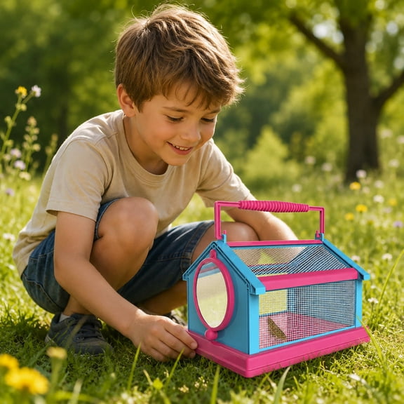 Pop Up Pet Habitat Cage With Collapsible Design, Mesh Pet House Carrier With Window, Portable Critter Keeper For Small Animals Reptiles Outdoor