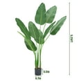 thumbnail image 2 of Artificial Banana Tree Pot, Simulated Faux Banana Leaf Fake Green Plant Potted Decor, 2 of 8