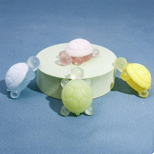Accesorios de baño 4 piezas Jabón de tortuga Extracto natural Jabón hecho a mano Lindo jabón de tortuga Baño Lindo jabón corporal Jabón Jabón