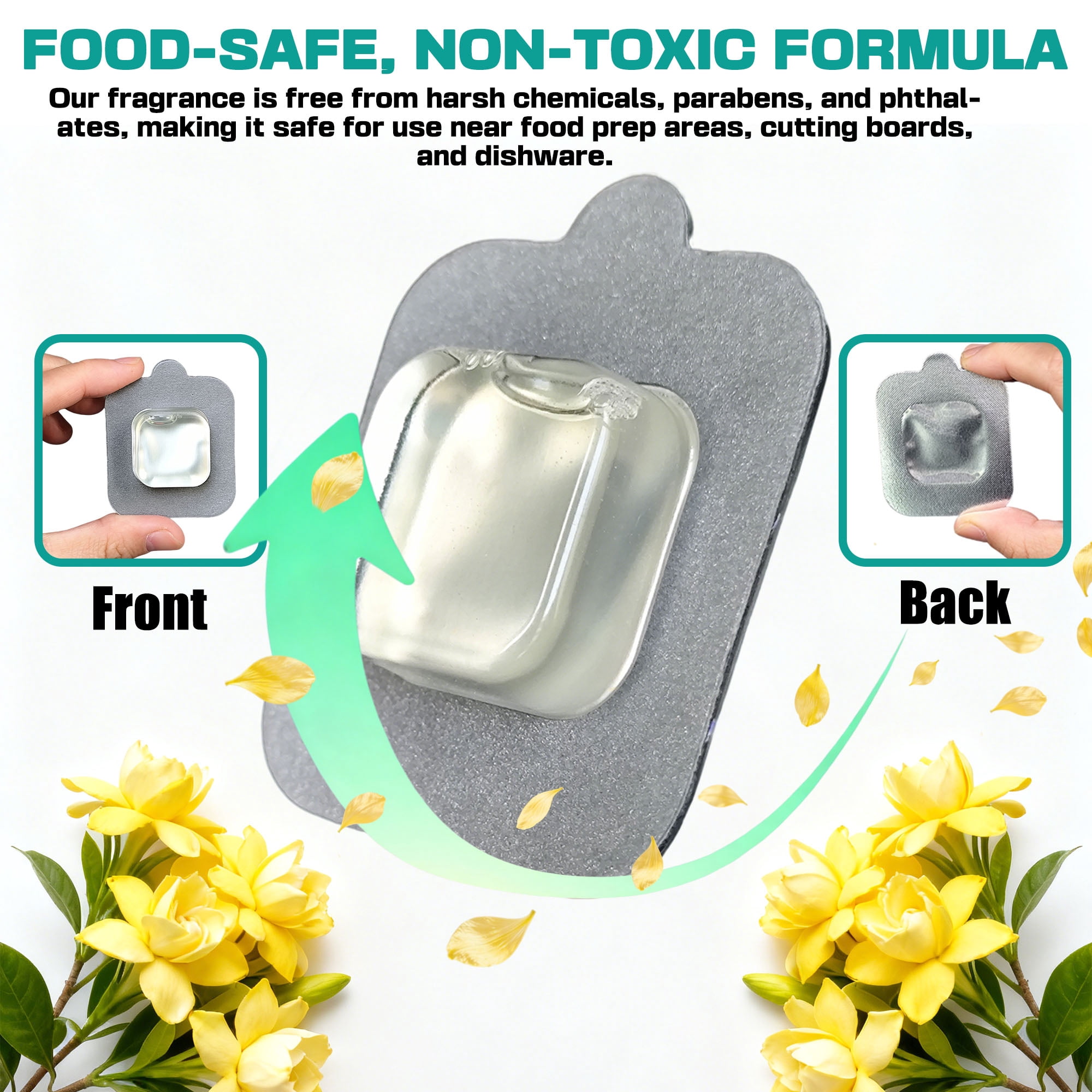 6 Pack Replacement Deodorizer Pod for Simplehuman Pod Holder, Compatible with Trash Can, Deodorizer Refills for Bathroom, Closet, Storage, Odor Eliminator for Trash Cans