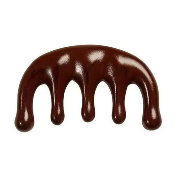 Meridian Massage Comb Five-Tooth Handleless Wooden Comb Acupuncture Point K1D8