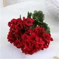 thumbnail image 6 of Zukuco Artificial Red Geranium Bush Faux Flowers Geraniums Silk Flowers Outdoor Plant Bush Red Geraniums for Home Garden Wedding Indoor Outdoor Decor (Red,Pack of 2), 6 of 7