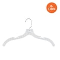 thumbnail image 2 of Honey-Can-Do Plastic Swivel Shirt Hangers, Clear, 8 Pack, 2 of 4