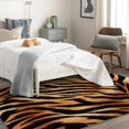 thumbnail image 4 of Tiger Print Rug 5x7-5x6 Rug - Tiger Print Rug - Tiger Stripe Area Rug - Tiger Skin Rugs - Wild Animal Print Carpet, 4 of 7