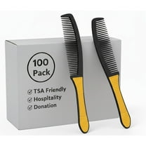 100 Pack Pocket Combs with Grip Handle for Hair Grooming, Combing, Travel, Hotel, Charity Donation, Beauty Hair Salon, Barber, Men and Women