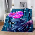 thumbnail image 3 of Manta de felpa suave con dibujos animados de Disney Stitch, manta de franela para sala de estar, dormitorio, cama, sofá, funda de picnic, 3 of 5