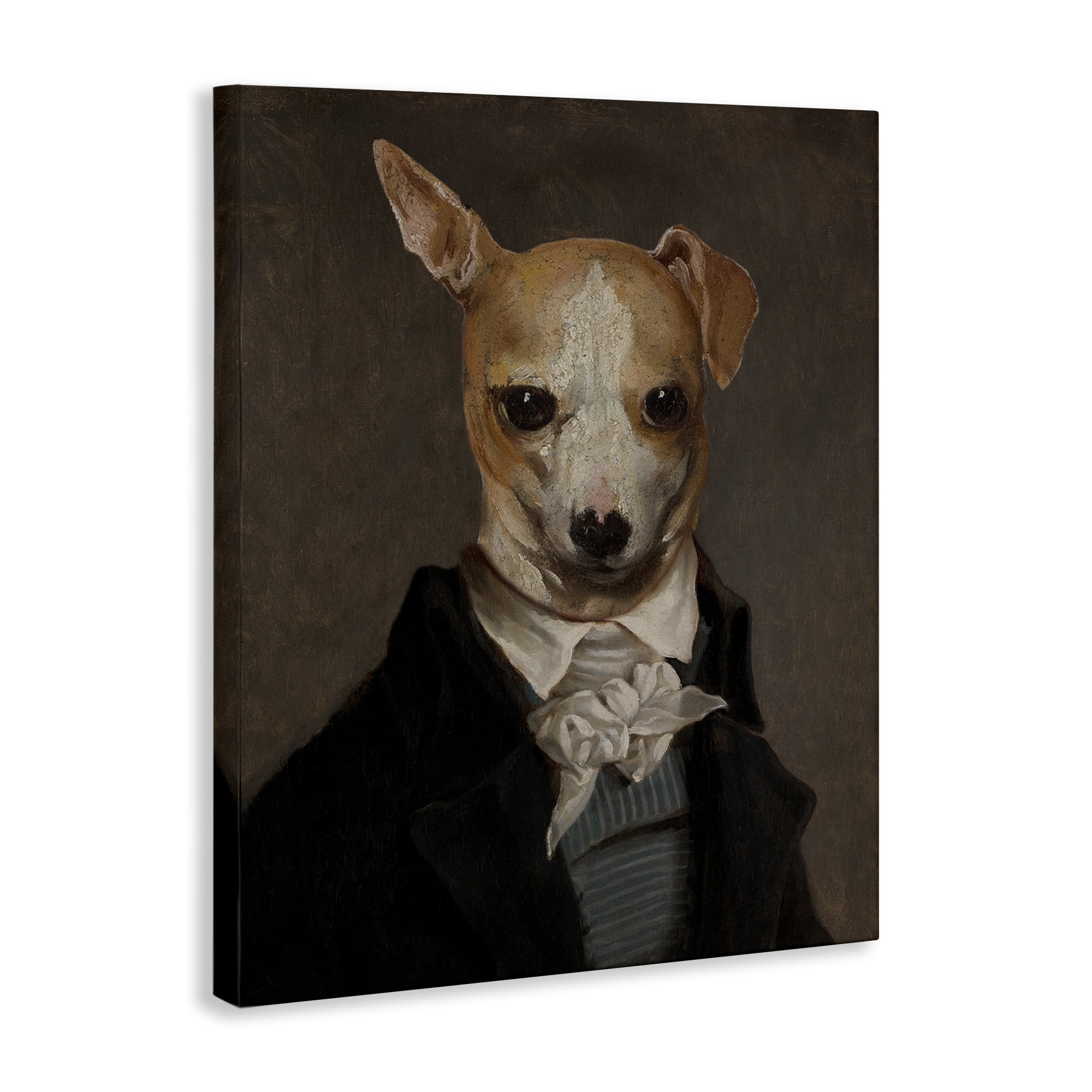 Stupell Industries Classic Portrait Chihuahua Animals & Insects Painting Gallery Wrapped Canvas Art Print Wall Art, 30 x 40