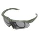 thumbnail image 5 of Gafas de tiro con protección UV, gafas militares para exteriores, a prueba de viento, a prueba de polvo, medio marco, gafas de motocicleta, protección para los ojos para hombres y mujeres, OD verde, 5 of 12