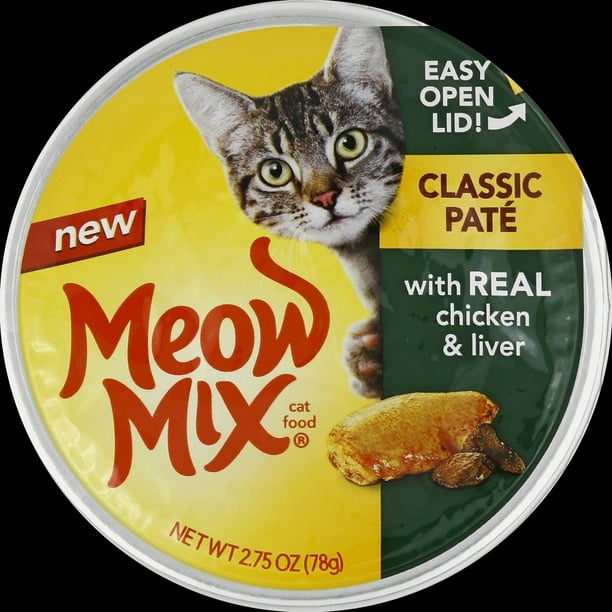Meow Mix Classic Pate With Real Chicken & Liver Wet Cat Food, 2.75
