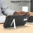 thumbnail image 4 of CoverON Apple iPhone 12 / iPhone 12 Pro Case (6.1"), Slim Metal Kickstand Rugged Dual Layer Cover, Black, 4 of 7