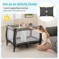 thumbnail image 2 of Gymax 4-in-1 Portable Baby Playard Nursery Center Bassinet w/ Music Box Canopy & Net, 2 of 10