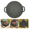 thumbnail image 1 of Sartén para Barbacoa Coraana, Plancha Redonda de aluminio Fundido Con Revestimiento Antiadherente de 6 Capas Con ASas Cómodas Para Cocinar en Interiors Y Exteriores, Color Negro, 1 of 7