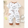 thumbnail image 5 of Bagilaanoe Newborn Baby Girl Boys Summer Jumpsuit Dinosaur Print Short Sleeve Bodysuit 3M 6M 9M 12M Infant One Piece Romper, 5 of 8