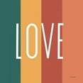 thumbnail image 3 of Kelle, Ann 12x12 Black Modern Framed Museum Art Print Titled - Love Rainbow Retro, 3 of 5