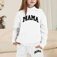 thumbnail image 2 of Little Outfits for Girls Sets Casual Winter Wear Trendy Printed Hooded Sweatshirt Fall Girls Clothes White Size 5-6T, 2 of 4