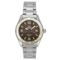Orient Mako III Stainless Steel Brown Dial Solar Diver's RA-WJ0004Y 200M Men's Watch