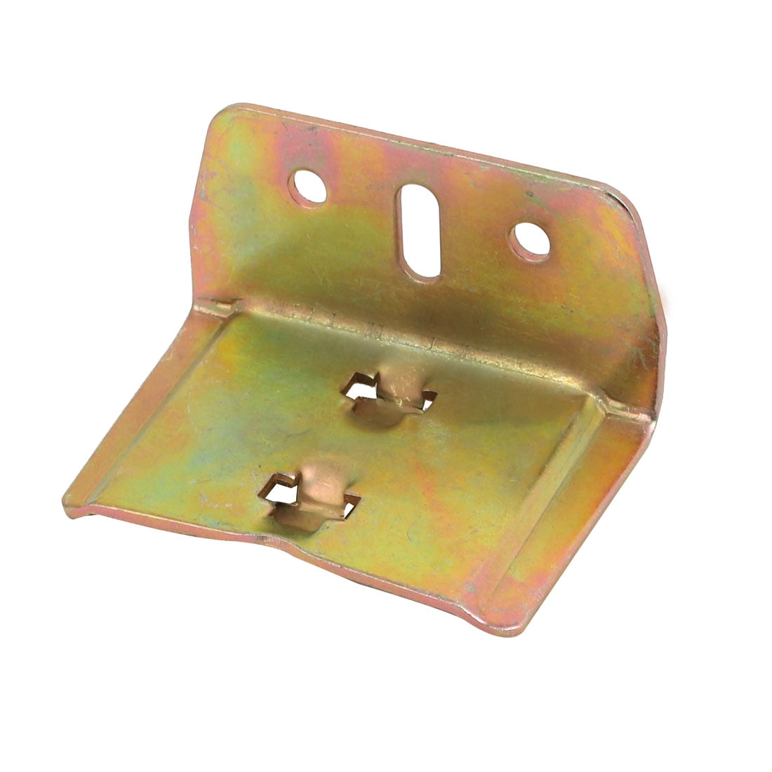 Wooden Bed Rail Bracket Fitting Snap Hook Plate Connector Brass Tone