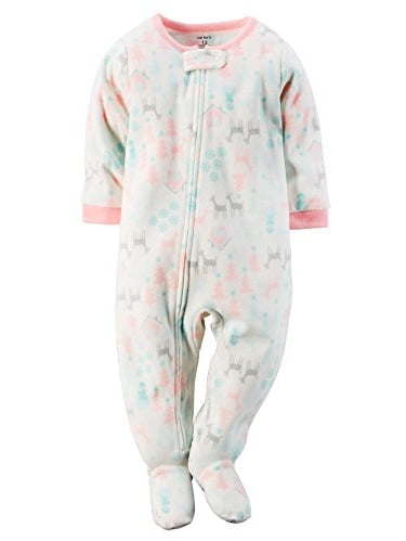 Fair Isle 3T Carters Little Girls Print Fleece Footie