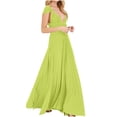 thumbnail image 2 of Nuoqisi Women's Solid Color Versatile Multi-Strap Cross Back Sexy Bandage Long Dress Gown - Adjustable Silhouette with Multiple Styling Options for Formal Events, 2 of 9