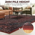 thumbnail image 4 of BNM Vintage Washable Indoor Area Rug, 2' x 3', Red, 4 of 11