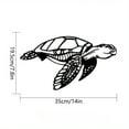 thumbnail image 2 of Crafts 1pc Metal Sea Turtle Ornament, Beach Theme Decor, Art Decor Wall Hanging Home Decor, Window Window Decals for Living Room, 2 of 6