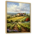 thumbnail image 2 of Designart "Fluid Art Vineyard Charm II" Vineyard Floater Framed Canvas Art Print, 2 of 5