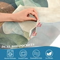 thumbnail image 3 of Yayeee Kitchen Curtains Tier Pair Light Filtering 27"x36" Rod Pocket Short Cafe Window Panel, Abstract Wavy Landscape, 3 of 7