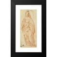 thumbnail image 2 of After Andrea del Sarto 8x14 Black Modern Framed Museum Art Print Titled - Standing Woman (C. 1600), 2 of 5