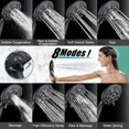 thumbnail image 2 of High Pressure 8 Functions Shower Head with handheld - Powerful Detachable Shower Head Set for Low Water Pressure - Tool-less 1-Min Installation, Extra, 2 of 4