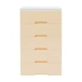 thumbnail image 4 of Plastic Drawers Dresser for Bedroom, Modern Storage Cabinet with 5 Drawers, 5 Tier Closet Drawers Tall Dresser Organizer w/Wheels, Movable Dresser Drawer Chest for Office Bedroom (, 4 of 7