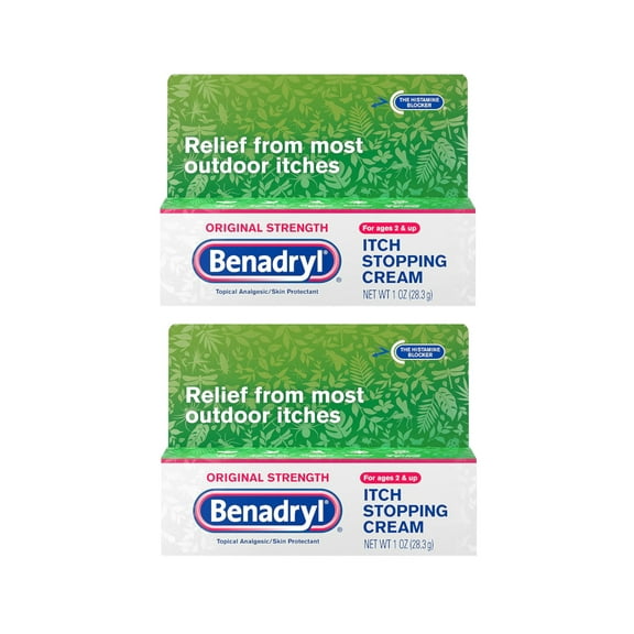 2 Pack - Benadryl Itch Stopping Cream, Original Strength 1oz Each