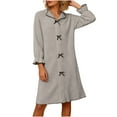 thumbnail image 7 of hotojiny Fleece Nightgowns for Women Cute Long Sleeve Thermal Warm Nightgowns Fall Winter Mid Length Sleepwear Loungewear, 7 of 7
