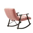 thumbnail image 6 of Rocking Chair Nursery - Modern Velvet Gliding Rocker Chair Lounge Chair with Adjustable High Back and Footrest, Glider Recliner Nursery Chair for Living Room Bedroom Office, Pink, 6 of 7
